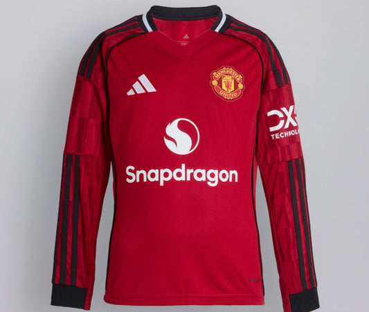 Man U 25/26 Long Sleeve Home Jersey